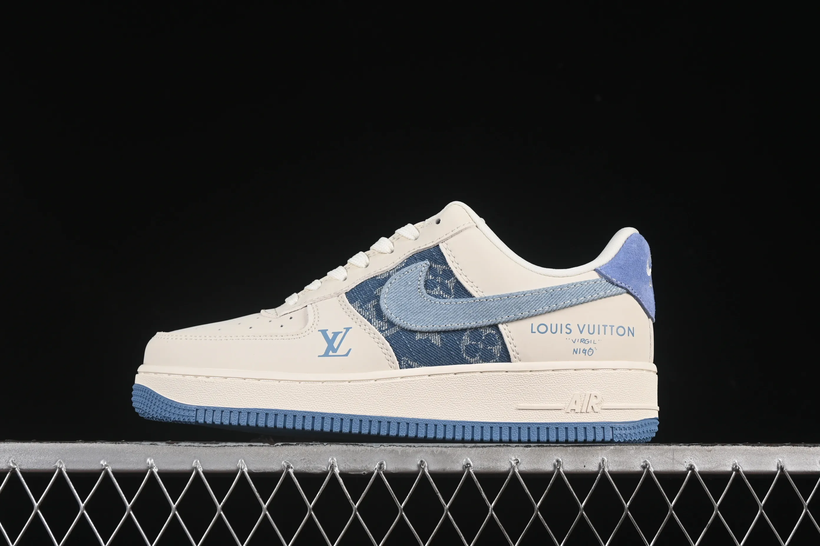 All categories Nk Air Force 1 Air Force series Nk Air Force 1 Low Air Force low-top Nike Air Force 1'07 Low LV joint blue cloth hook Air Force 1 low-top casual sneakers DF0188-068